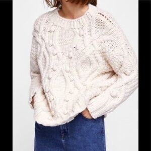 Knit Co-op Knit Cream Sweater Baubles Oversized Rx